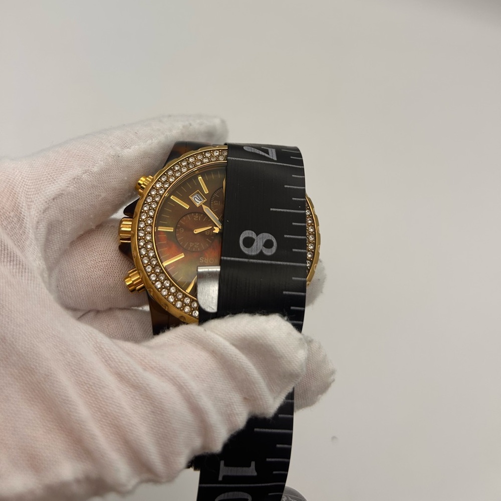 Michael Kors Madison MK-5557 Tortoiseshell Band Sparkle Bezel Women's Watch - Picture 8 of 8